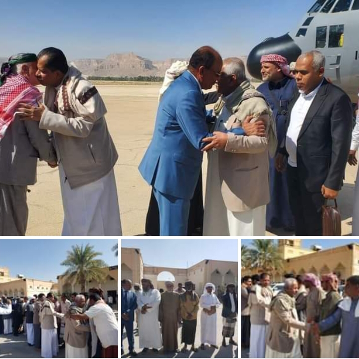 وسط استقبال رسمي .. وفد مجلس حضرموت الوطني يصل الى مدينة سيئون قادما من الرياض وسط استقبال رسمي .. وفد مجلس حضرموت الوطني يصل الى مدينة سيئون قادما من الرياض