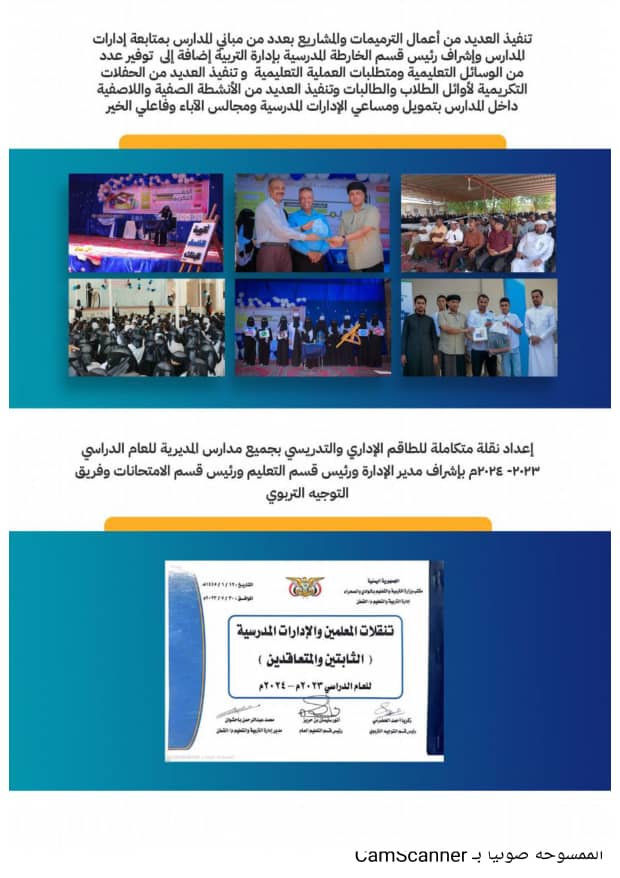 إدارة التربية والتعليم بمديرية القطن تصدر تقريرها السنوي للعام 2023م إدارة التربية والتعليم بمديرية القطن تصدر تقريرها السنوي للعام 2023م