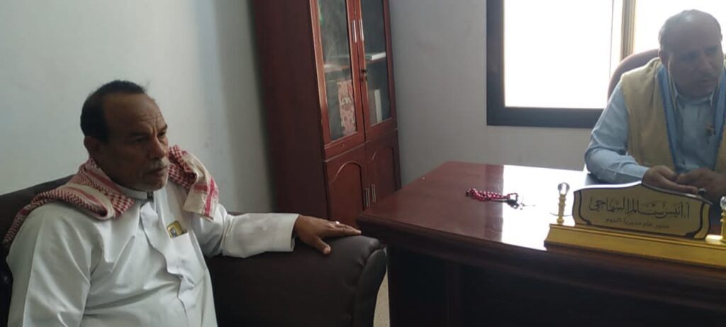 السماحي مدير عام السوم يستقبل مشرف التحصين بالوادي والصحراء ومدير الرعاية الصحية الأولية بالوادي والصحراء السماحي مدير عام السوم يستقبل مشرف التحصين بالوادي والصحراء ومدير الرعاية الصحية الأولية بالوادي والصحراء