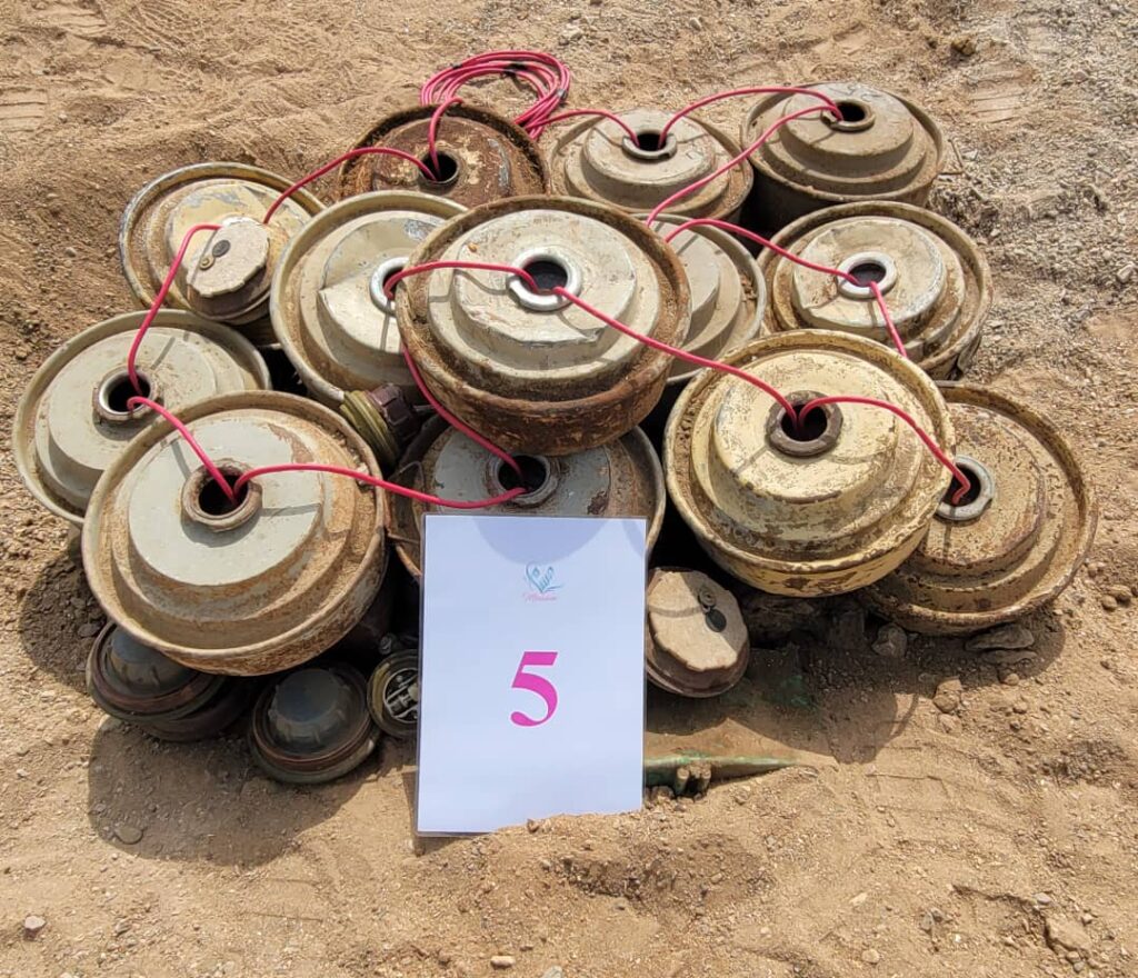 «مسام» يتلف 772 لغماً وقذيفة غير منفجرة في باب المندب «مسام» يتلف 772 لغماً وقذيفة غير منفجرة في باب المندب