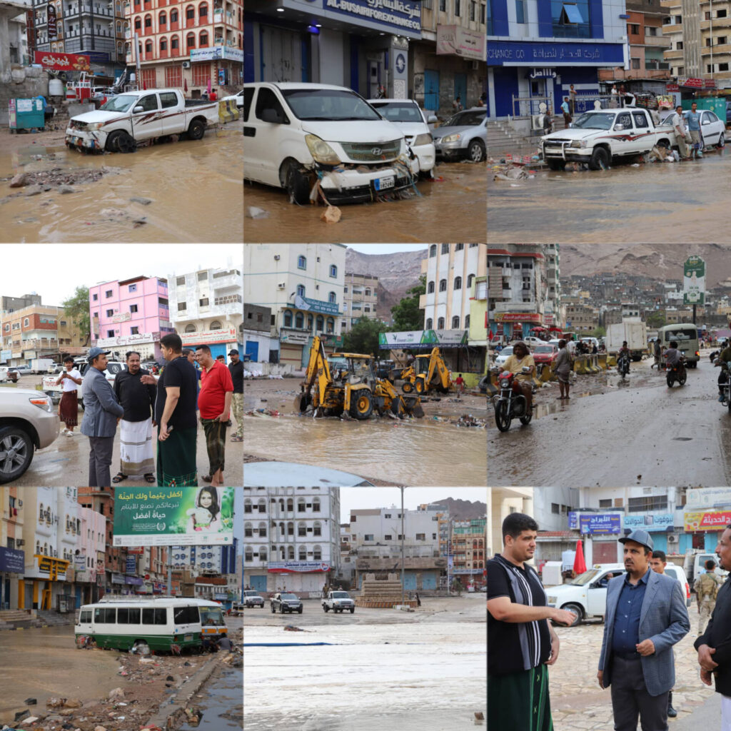 محافظ حضرموت يتفقّد أضرار الموجة المدارية على أحياء ديس المكلا ويوجّه بسرعة إزالة المخلفات وفتح الطرق محافظ حضرموت يتفقّد أضرار الموجة المدارية على أحياء ديس المكلا ويوجّه بسرعة إزالة المخلفات وفتح الطرق