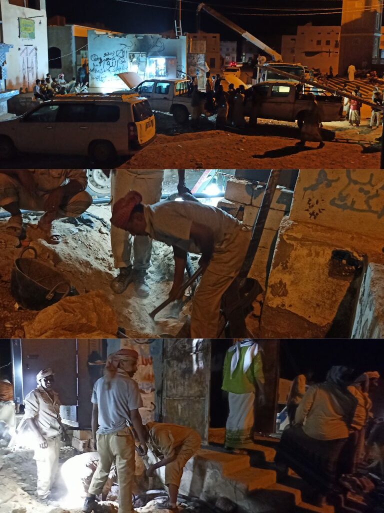 المهندس باحمدون يطلع على العمل الطارئ الذي تسبب بإنفجار وإحتراق لمحول الصديق بشحوح المهندس باحمدون يطلع على العمل الطارئ الذي تسبب بإنفجار وإحتراق لمحول الصديق بشحوح