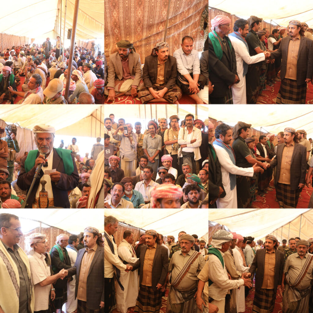 المحافظ بن ماضي يزور مخيم حلف قبائل حضرموت بالهضبة ويؤكد : "أتينا لنمد يد السلام ولنقوّي أنفسنا بتلاحمنا ونفتح لأهلنا سُبلاً للعيش" المحافظ بن ماضي يزور مخيم حلف قبائل حضرموت بالهضبة ويؤكد : "أتينا لنمد يد السلام ولنقوّي أنفسنا بتلاحمنا ونفتح لأهلنا سُبلاً للعيش"