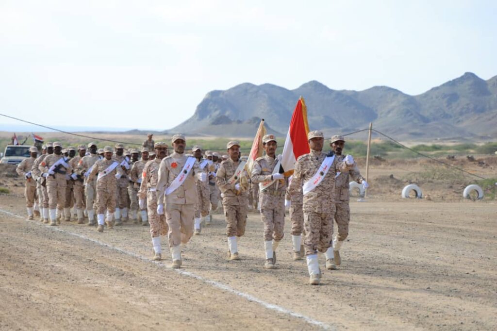 رئيس عمليات المنطقة العسكرية الثانية يدشن المرحلة الأولى من العام التدريبي الجديد ٢٠٢٥م بلواء بارشيد غرب المكلا رئيس عمليات المنطقة العسكرية الثانية يدشن المرحلة الأولى من العام التدريبي الجديد ٢٠٢٥م بلواء بارشيد غرب المكلا