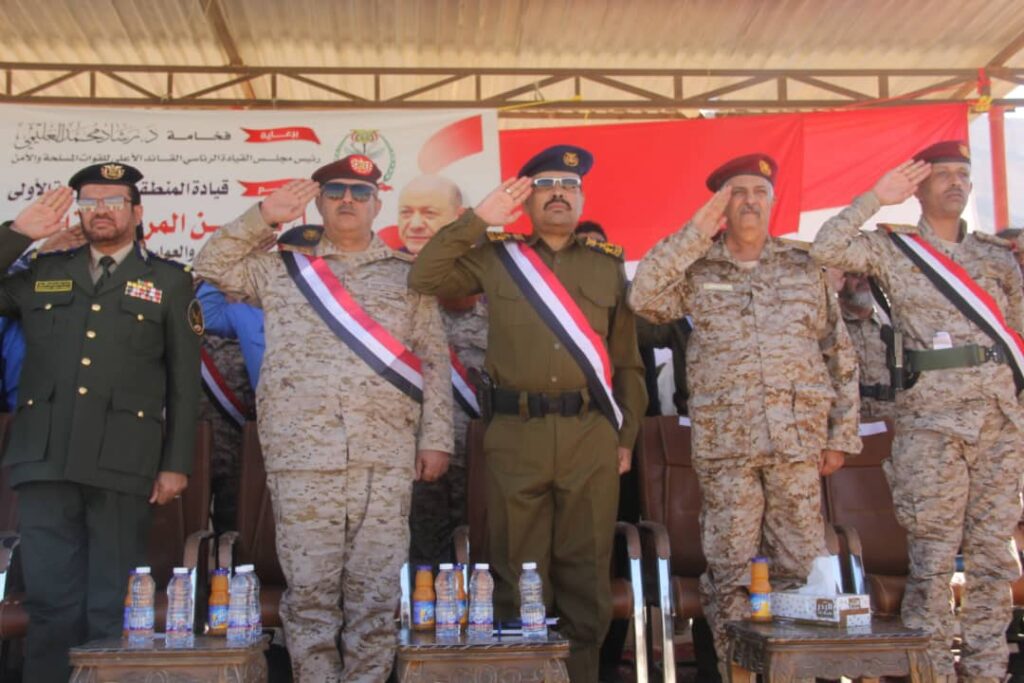 بحضور وكيل محافظة حضرموت لشئون مديريات الوادي والصحراء قائد المنطقة العسكرية الاولى يدشن العام التدريبي والعملياتي والقتالي 2025م بقيادة المنطقة والاجهزة الامنية بالوادي والصحراء . بحضور وكيل محافظة حضرموت لشئون مديريات الوادي والصحراء قائد المنطقة العسكرية الاولى يدشن العام التدريبي والعملياتي والقتالي 2025م بقيادة المنطقة والاجهزة الامنية بالوادي والصحراء .