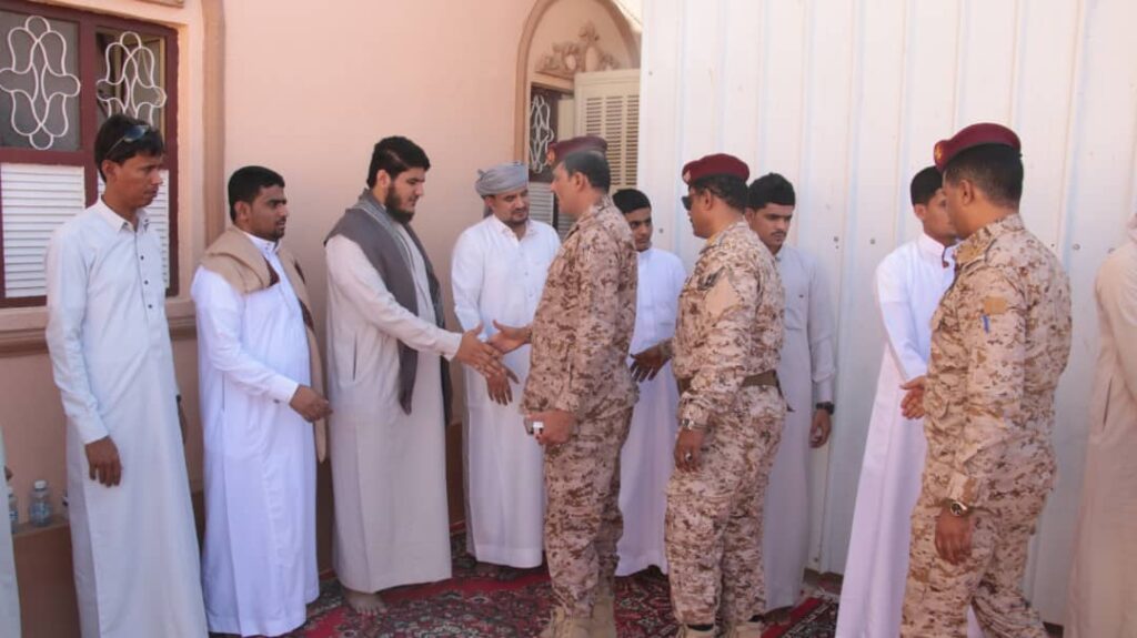 وكيل المحافظة يقدم واجب العزاء لمدير عام جهاز الامن القومي بوادي وصحراء حضرموت في وفاة والدته وكيل المحافظة يقدم واجب العزاء لمدير عام جهاز الامن القومي بوادي وصحراء حضرموت في وفاة والدته