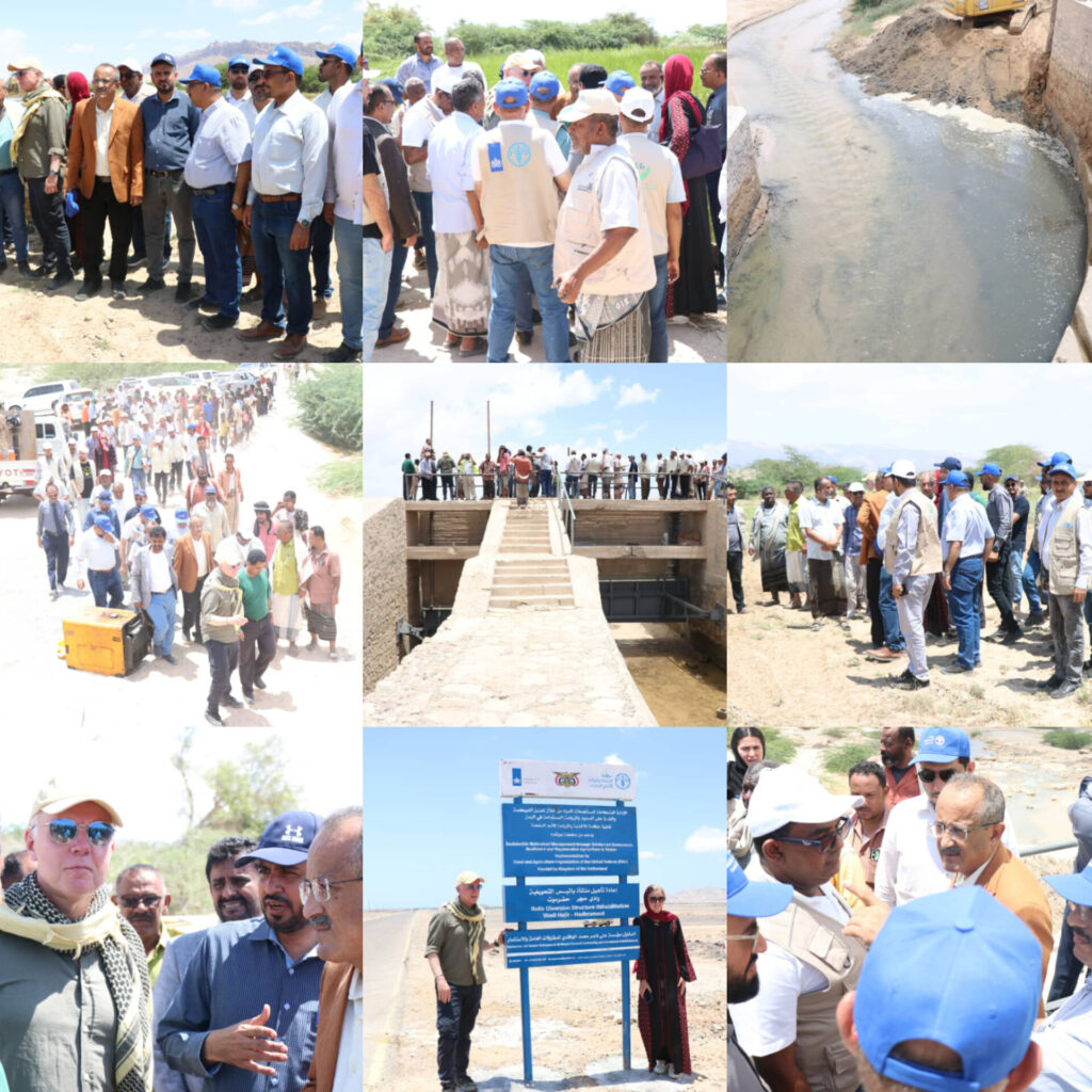 الوكيل " بارزيق " ونائب السفير الهولندي ووفد الفاو يتفقدون عدد من المشاريع بمديرية بروم ميفع الوكيل " بارزيق " ونائب السفير الهولندي ووفد الفاو يتفقدون عدد من المشاريع بمديرية بروم ميفع