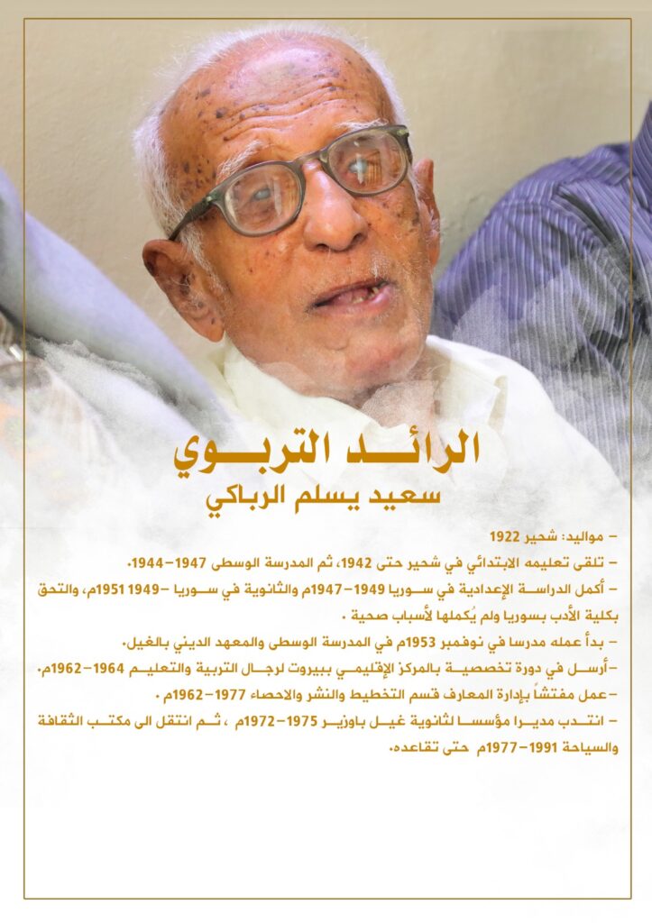 مدير تربية محافظة حضرموت (الساحل) يزور عدداً من رواد التعليم بمديرية غيل باوزير مدير تربية محافظة حضرموت (الساحل) يزور عدداً من رواد التعليم بمديرية غيل باوزير