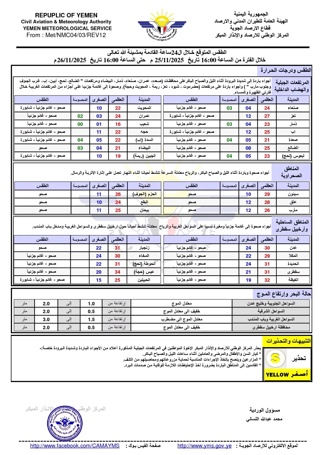 طقس بارد إلى شديد البرودة على المرتفعات وتحذيرات من الصقيع خلال الـ24 ساعة القادمة - طقس بارد إلى شديد البرودة على المرتفعات وتحذيرات من الصقيع خلال الـ24 ساعة القادمة -