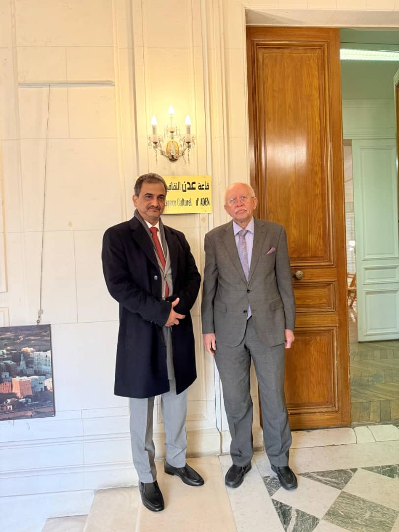 لملس يناقش مع السفير رياض ياسين تعزيز حضور العاصمة عدن في الفعاليات الثقافية والاقتصادية بفرنسا - لملس يناقش مع السفير رياض ياسين تعزيز حضور العاصمة عدن في الفعاليات الثقافية والاقتصادية بفرنسا -