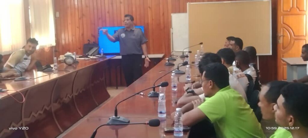 دورة إعداد حكام كرة القدم لدوري الدرجة الثانية بسيئونللفترة من 16 إلى 18 ديسمبر الجاري دورة إعداد حكام كرة القدم لدوري الدرجة الثانية بسيئونللفترة من 16 إلى 18 ديسمبر الجاري