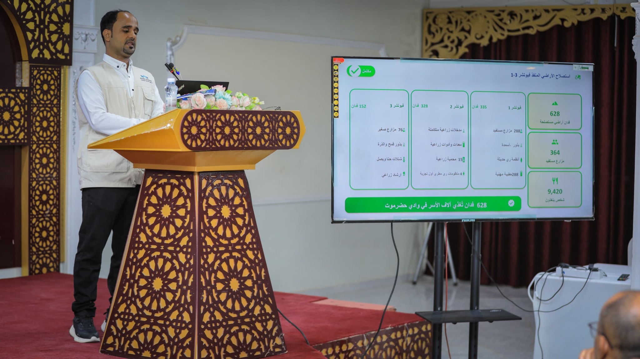 الوكيل بارباع يشهد ختام مشروع “من الغذاء إلى الصمود (Future 3)” واستعراض دراسة الإدارة المتكاملة للموارد المائية بحضرموت الوكيل بارباع يشهد ختام مشروع “من الغذاء إلى الصمود (Future 3)” واستعراض دراسة الإدارة المتكاملة للموارد المائية بحضرموت