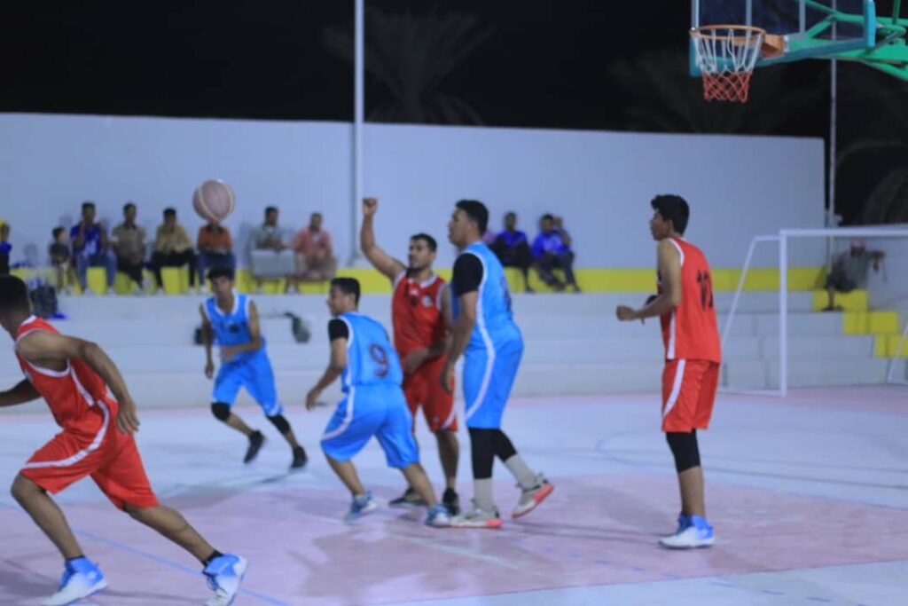 برعاية عضو المجلس الرئاسي محافظ حضرموت ووزير الشباب والرياضةبتمويل من البرنامج السعودي لتنمية وإعمار اليمن …فوز شبام وسيئون على البرق والوحدة بتريم في أفتتاح المجموعة الأولى لبطولة البرنامج السعودي لكرة السلة برعاية عضو المجلس الرئاسي محافظ حضرموت ووزير الشباب والرياضةبتمويل من البرنامج السعودي لتنمية وإعمار اليمن …فوز شبام وسيئون على البرق والوحدة بتريم في أفتتاح المجموعة الأولى لبطولة البرنامج السعودي لكرة السلة