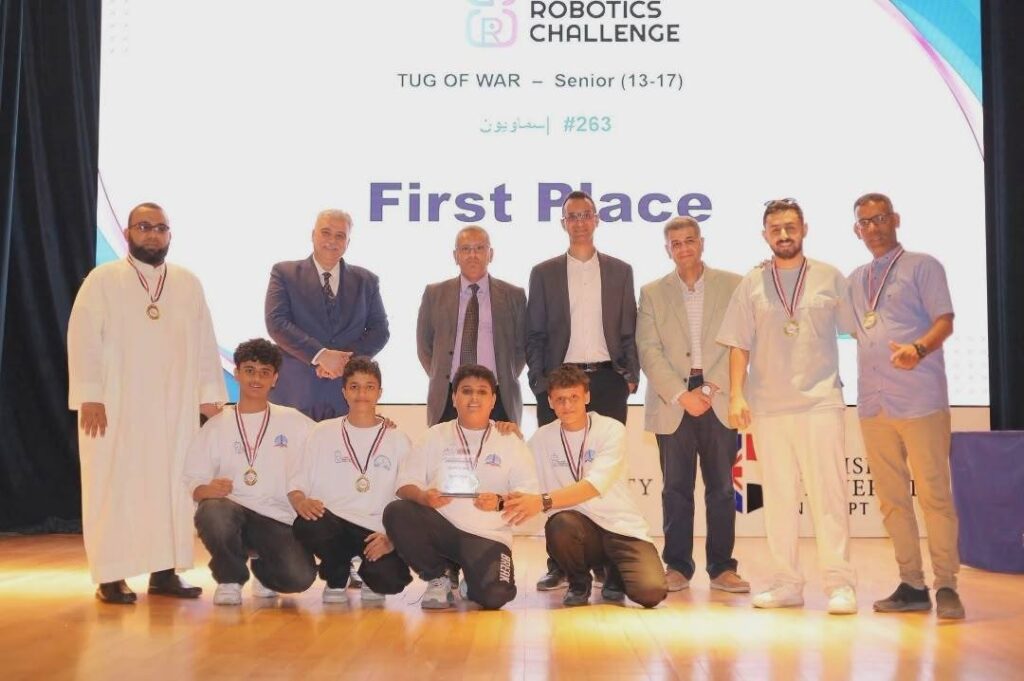 أبطال مدارس النبراس وسماء عدن يتوجون بالمركز الأول في بطولة الروبوت العالمية بمصر أبطال مدارس النبراس وسماء عدن يتوجون بالمركز الأول في بطولة الروبوت العالمية بمصر